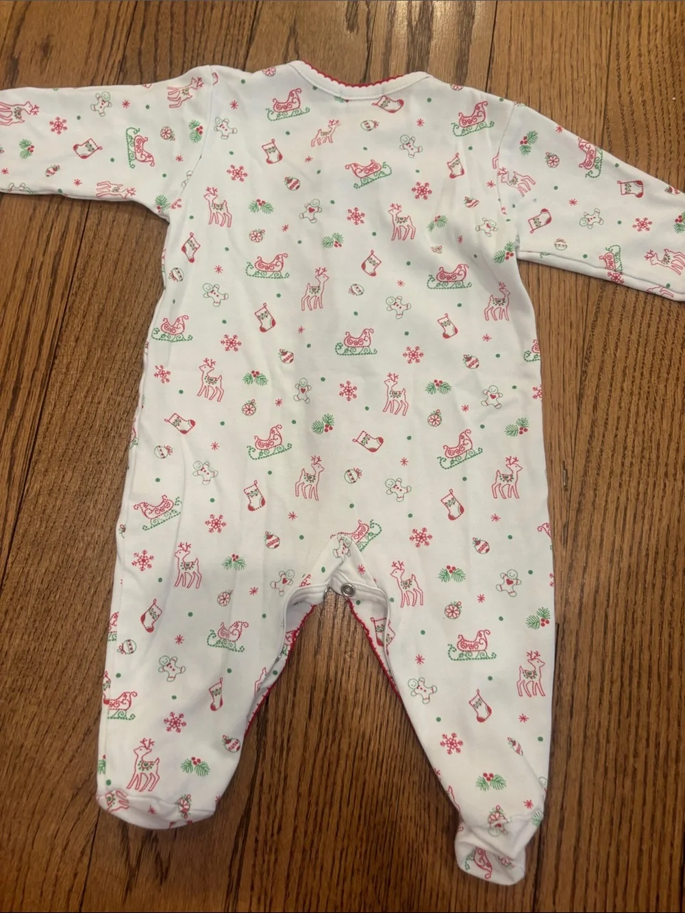Kissy Kissy Holiday Print Footed Footie